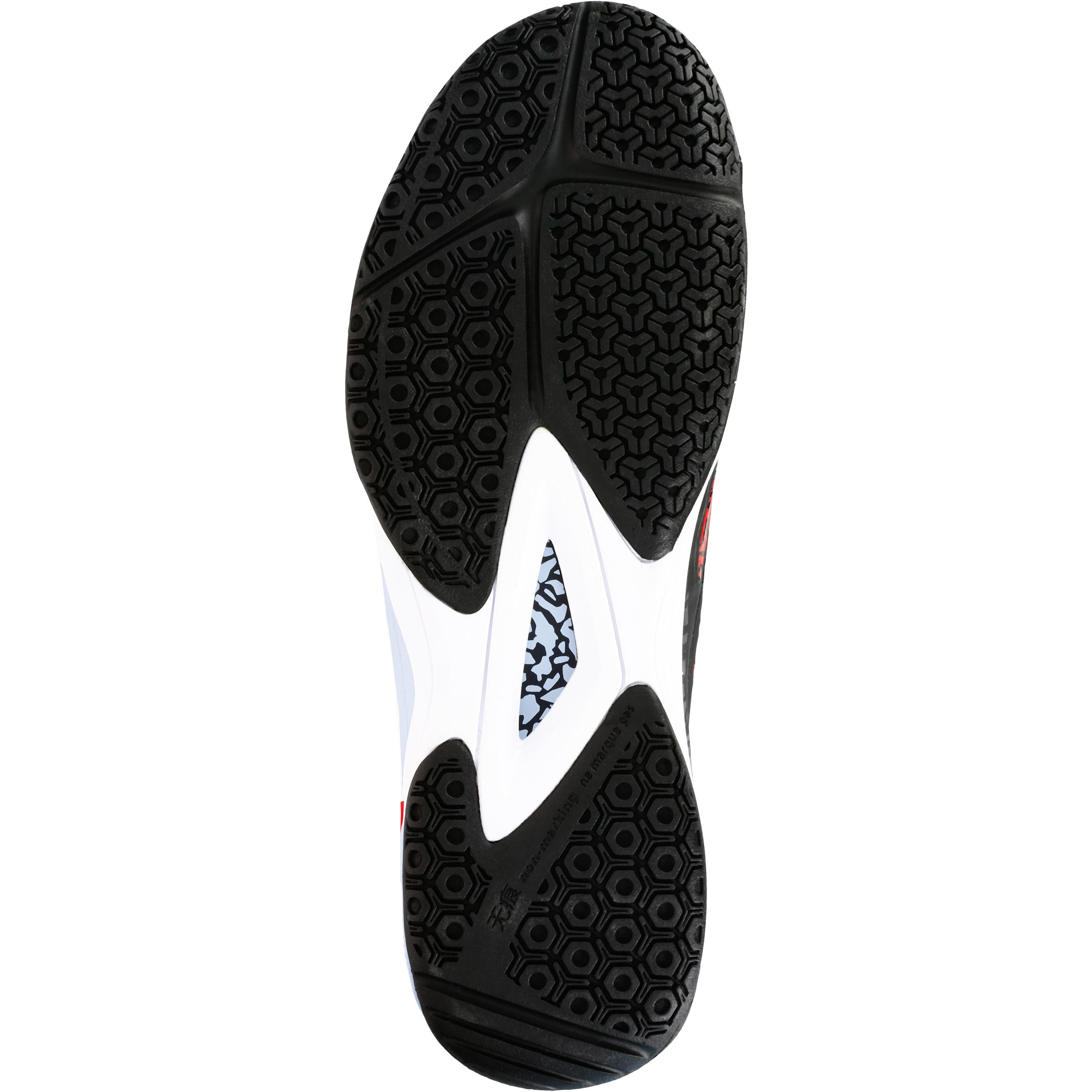 Scarpe pallamano H500 nero-rosso 7/14
