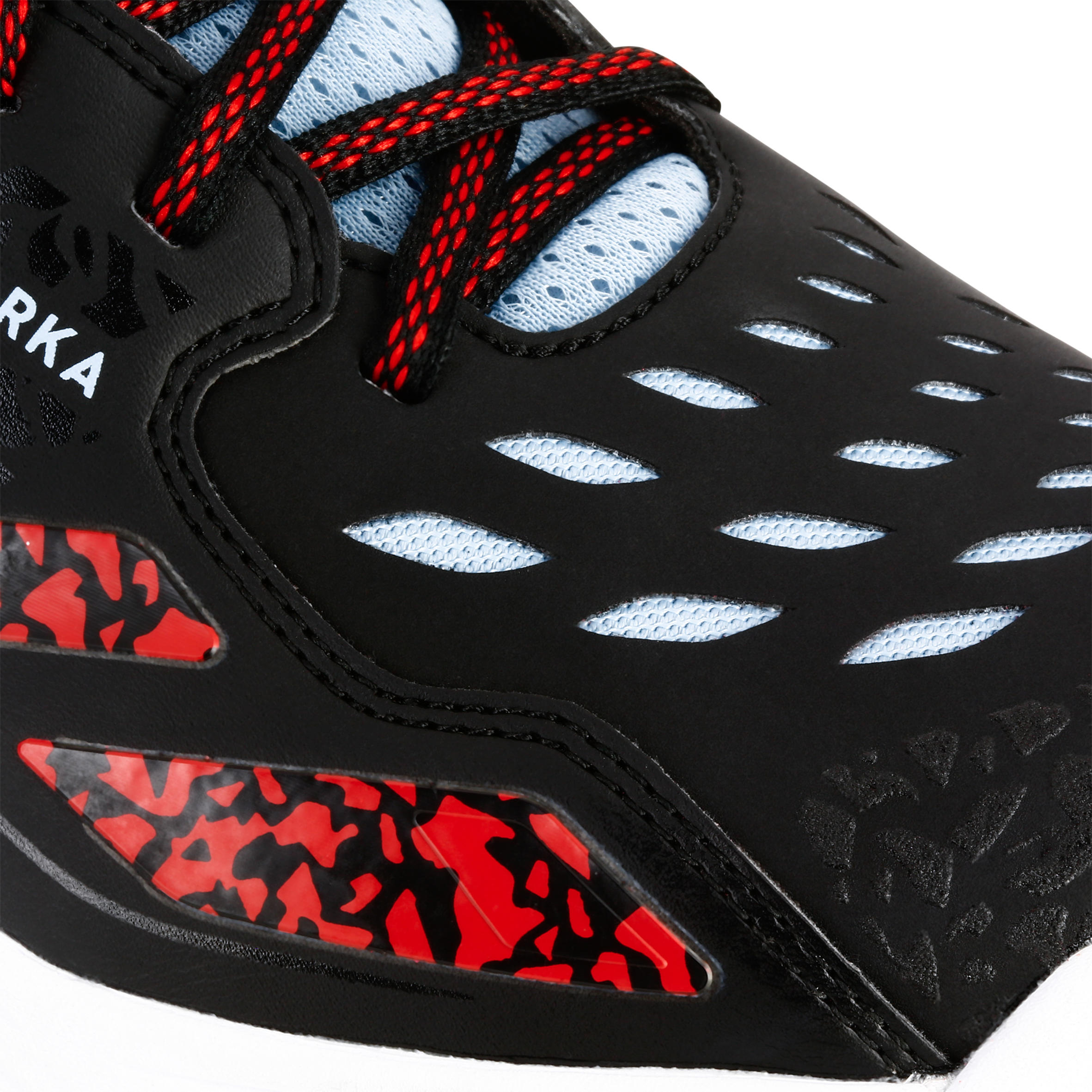 Scarpe pallamano H500 nero-rosso 10/14