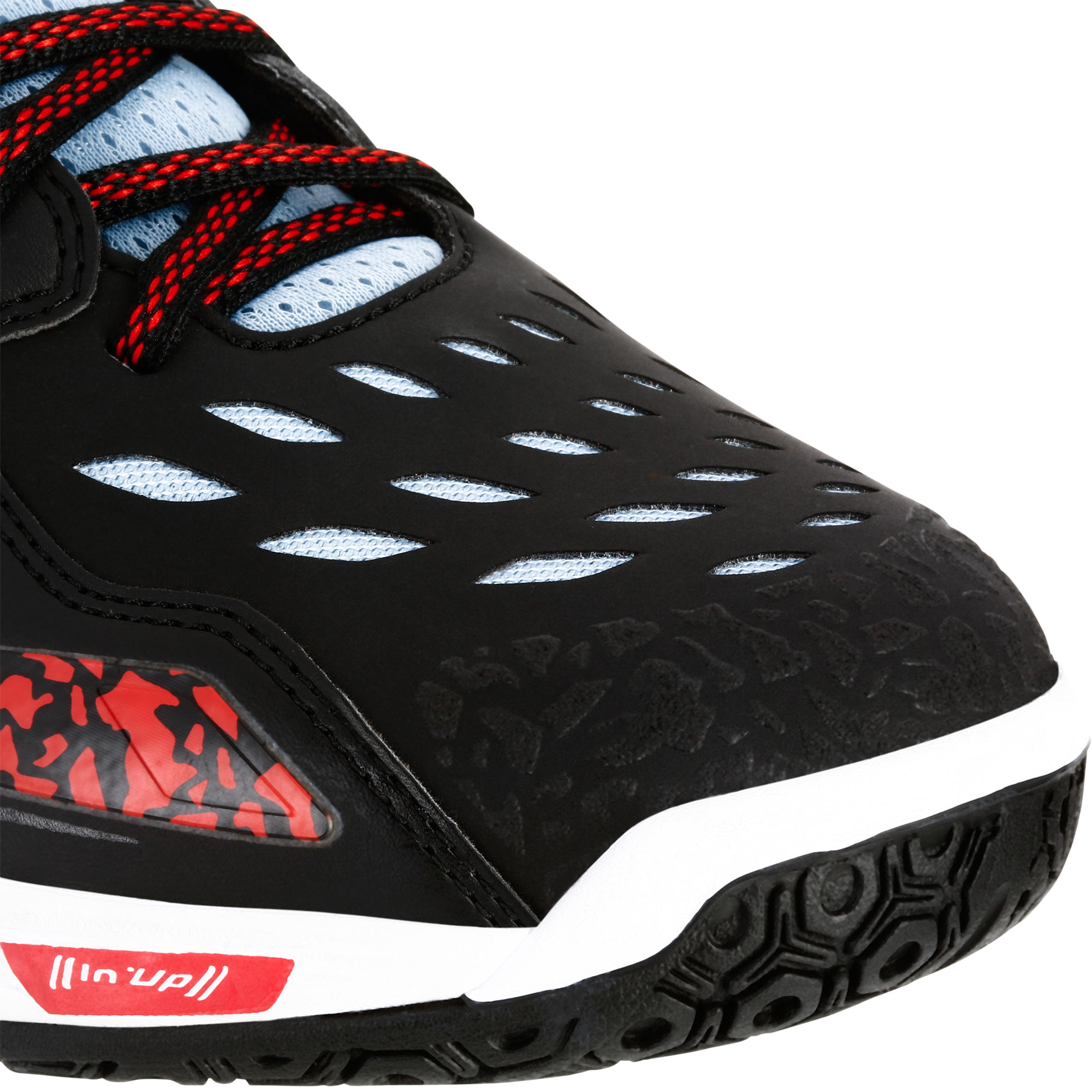 Scarpe pallamano H500 nero-rosso 9/14