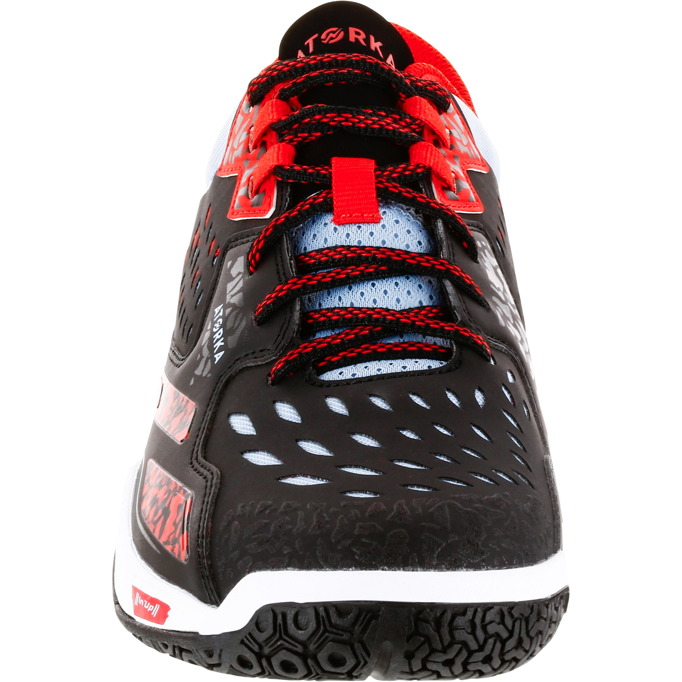 Scarpe pallamano H500 nero-rosso 4/14
