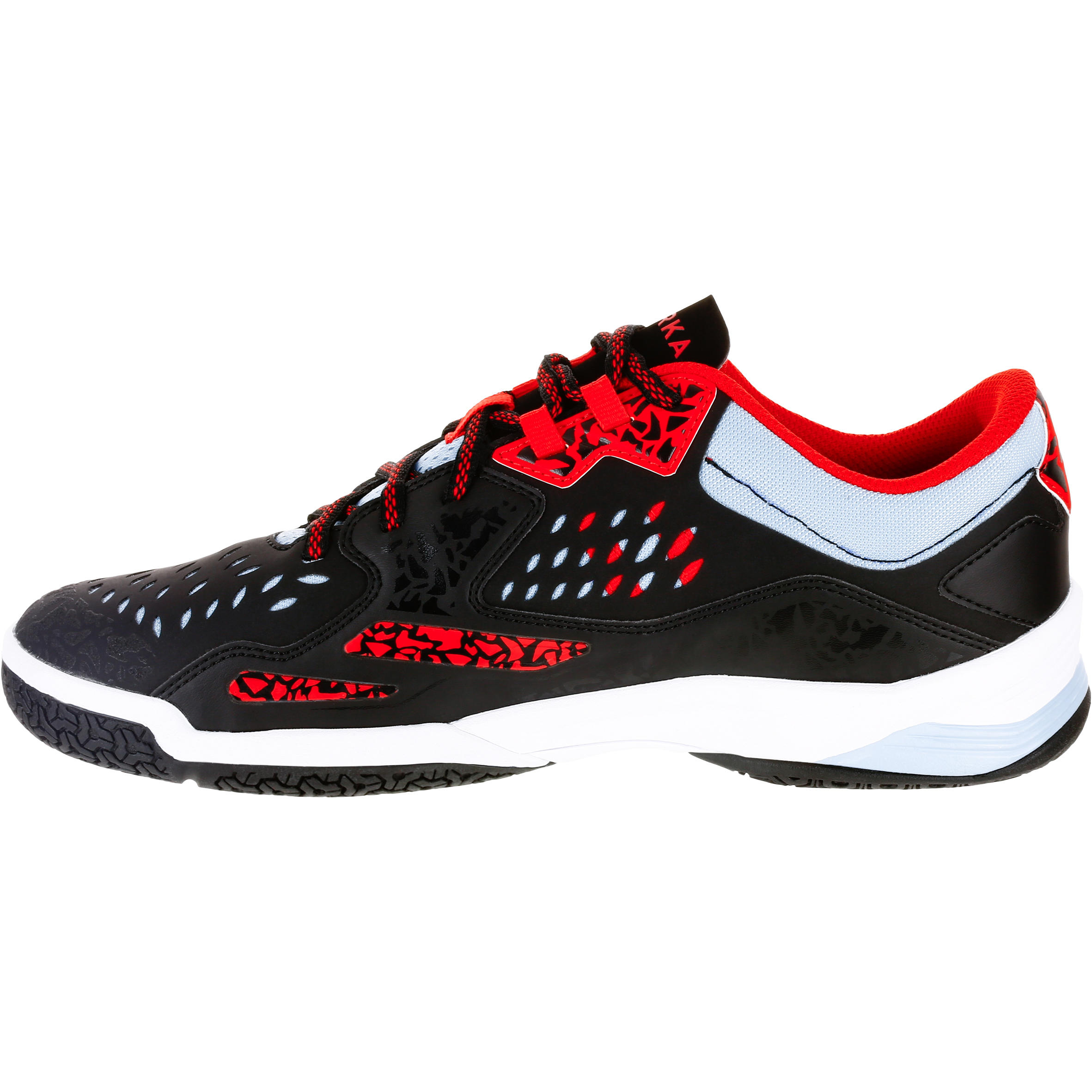 Scarpe pallamano H500 nero-rosso 3/14