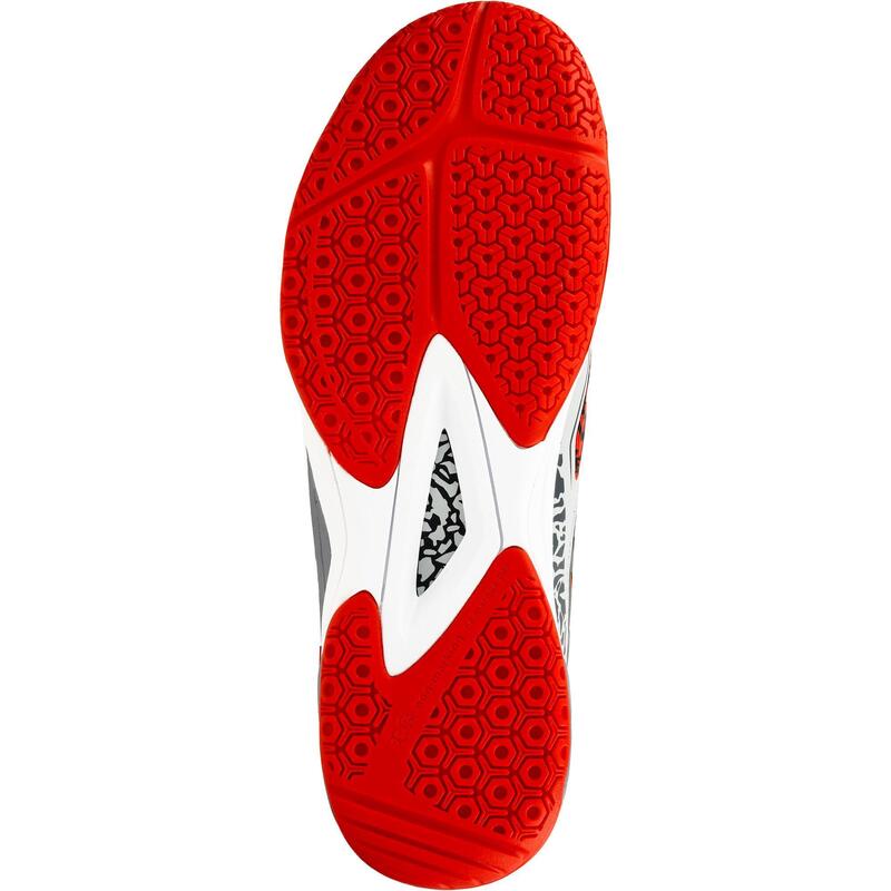 Chaussures de handball mid adulte H500 gris / rouge