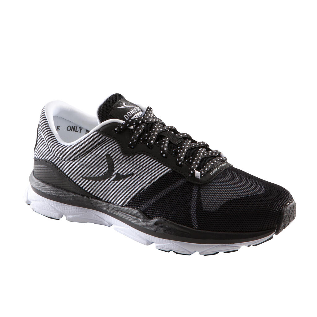 500 Women's Cardio Training Fitness Shoes - Black/White