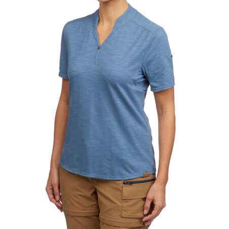 Travel100 Women's Short-Sleeve Trekking Polo Shirt - Blue