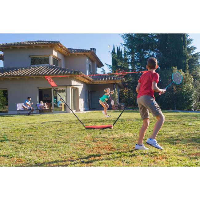 PERFLY 3 m Badminton Net Easy Set Orange Decathlon