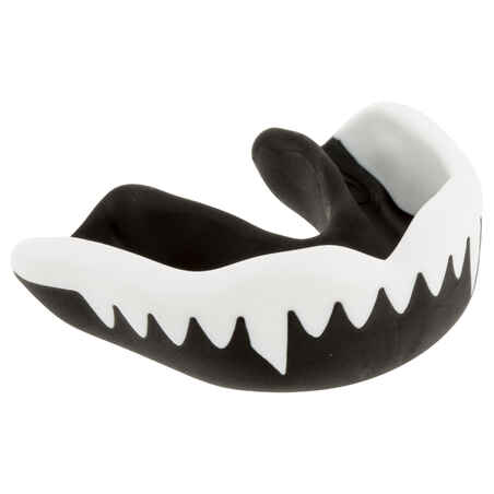 Črn in bel ščitnik za zobe VIPER za odrasle