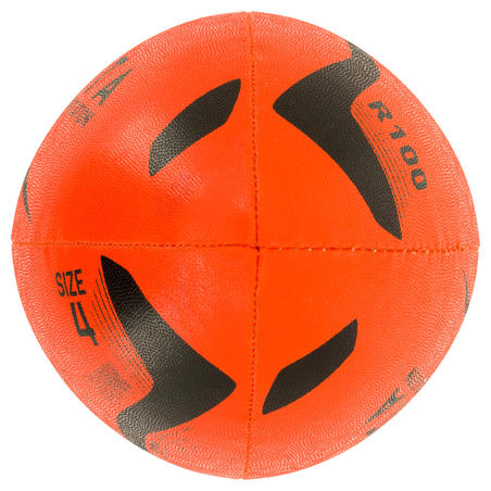 М'яч для гри в регбі R100, розмір 4 - Помаранчевий