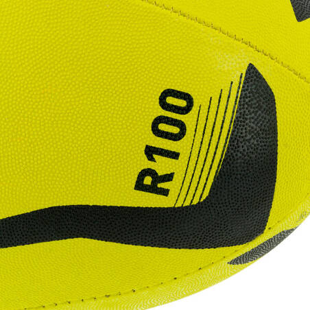 R100 Bola Rugbi Ukuran 3 - Kuning