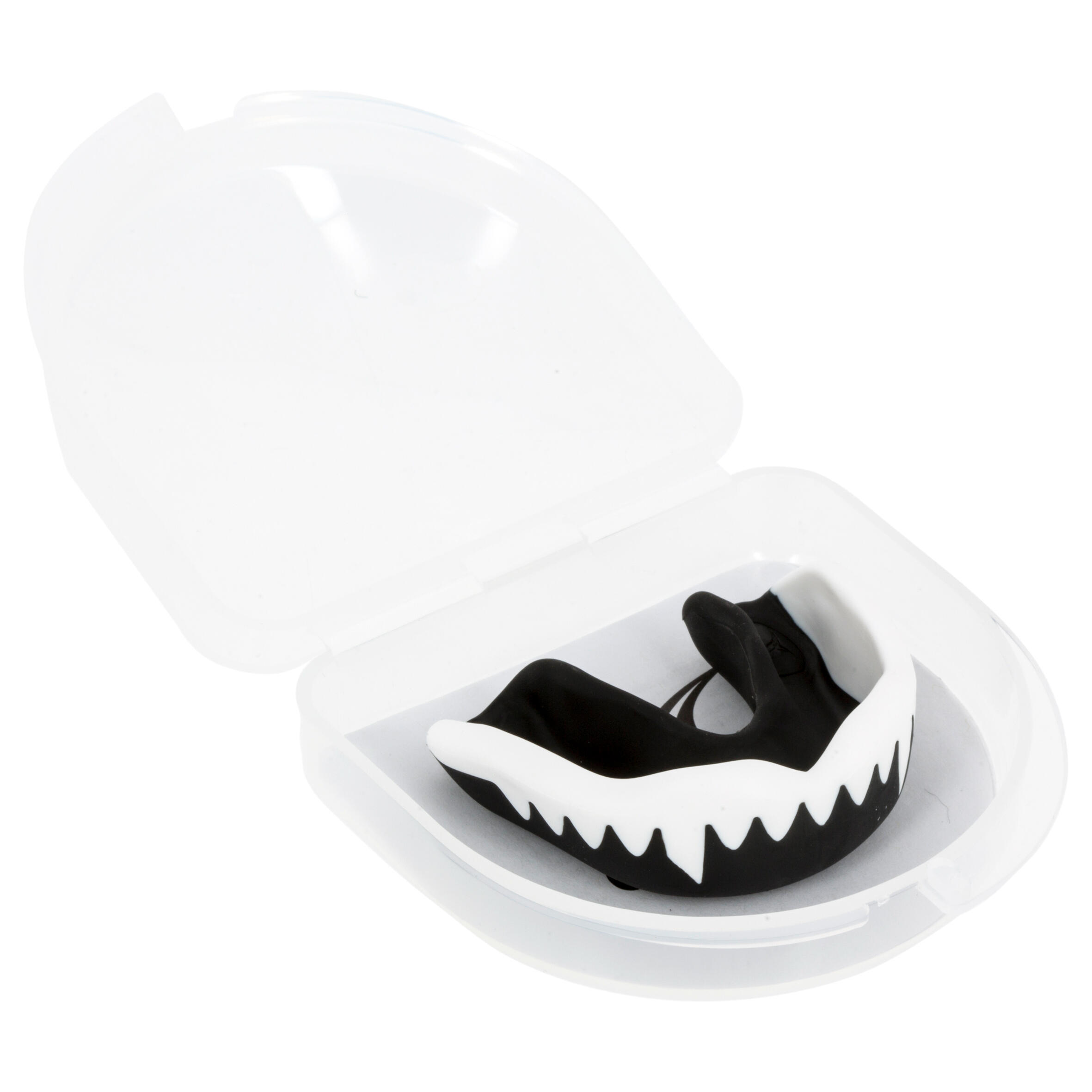 Adult Rugby Mouth Guard Viper - White/Black 6/7