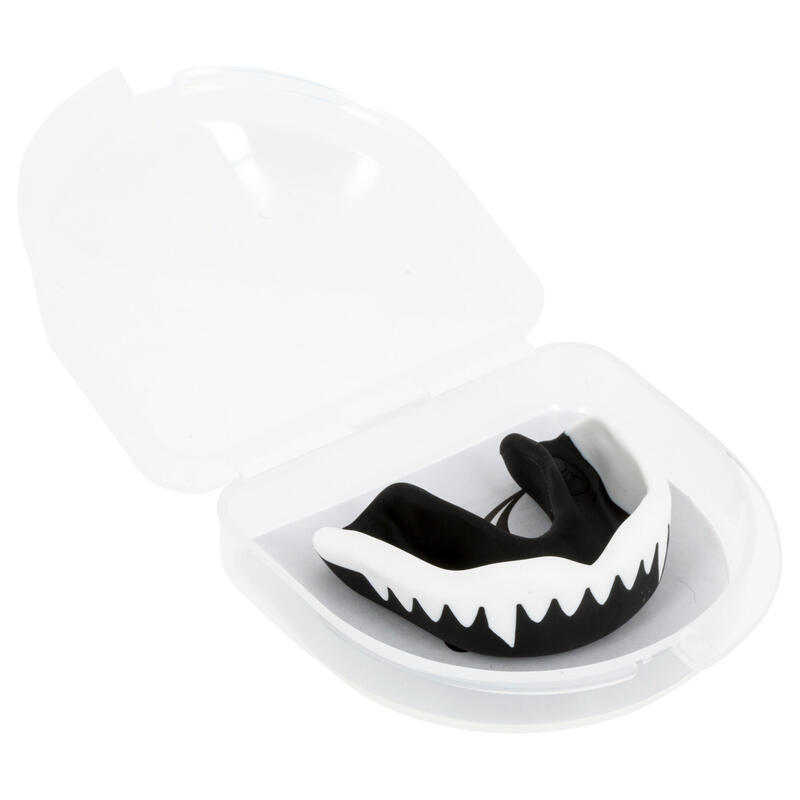 Adult Rugby Mouth Guard Viper White/Black GILBERT Decathlon
