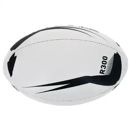 R300 Size 5 Rugby Ball - Black