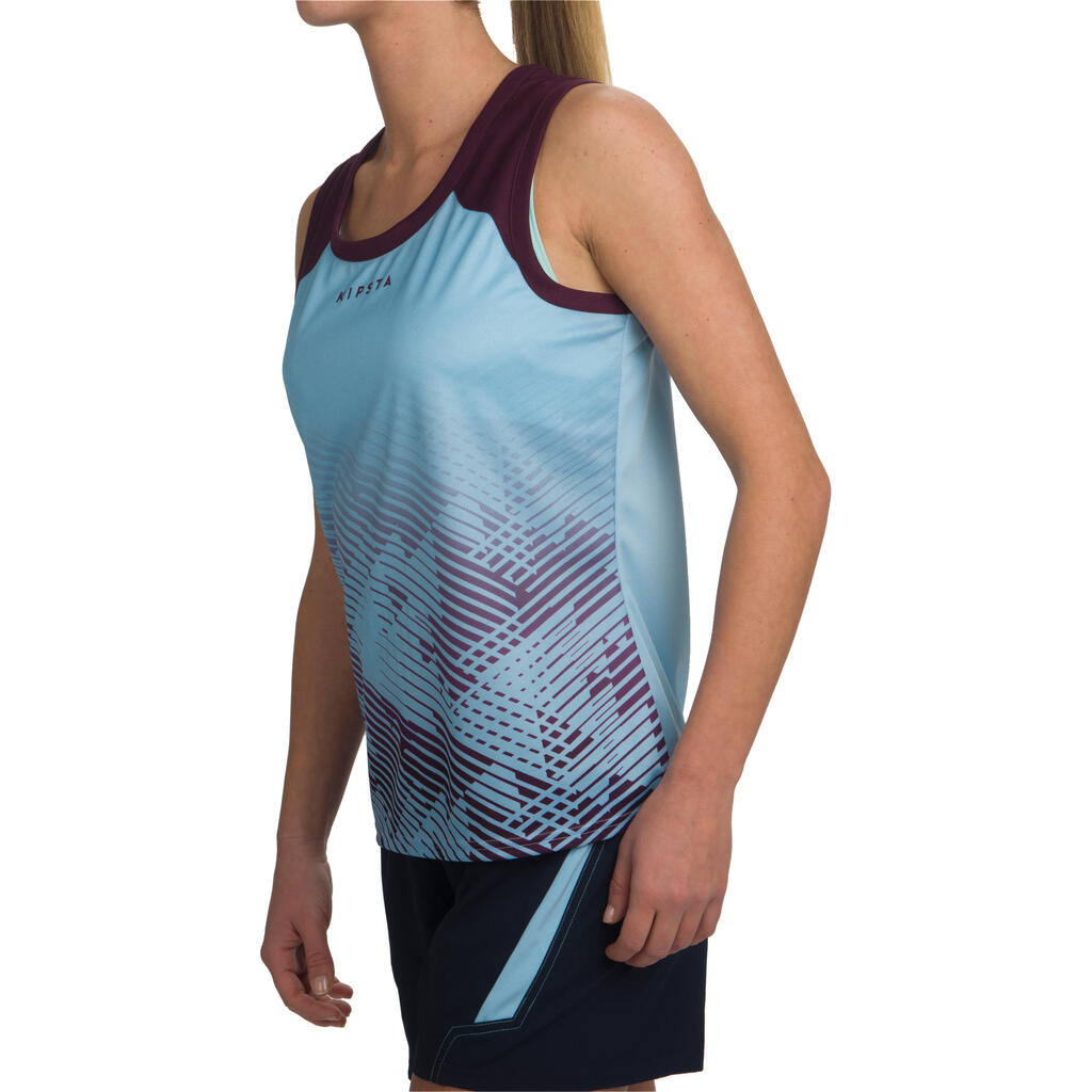 Women's Rugby Tank Top - Blue/Plum