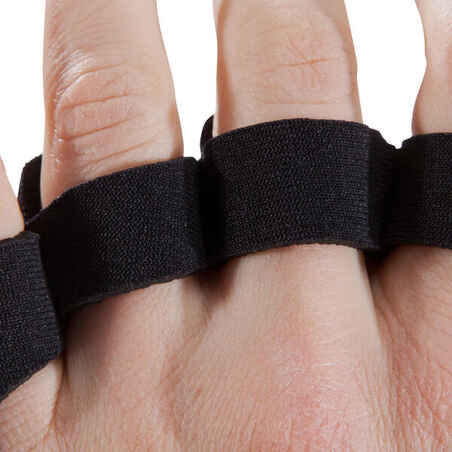 Ανοιχτά γάντια προπόνησης άρσης βαρών - Μαύρο
