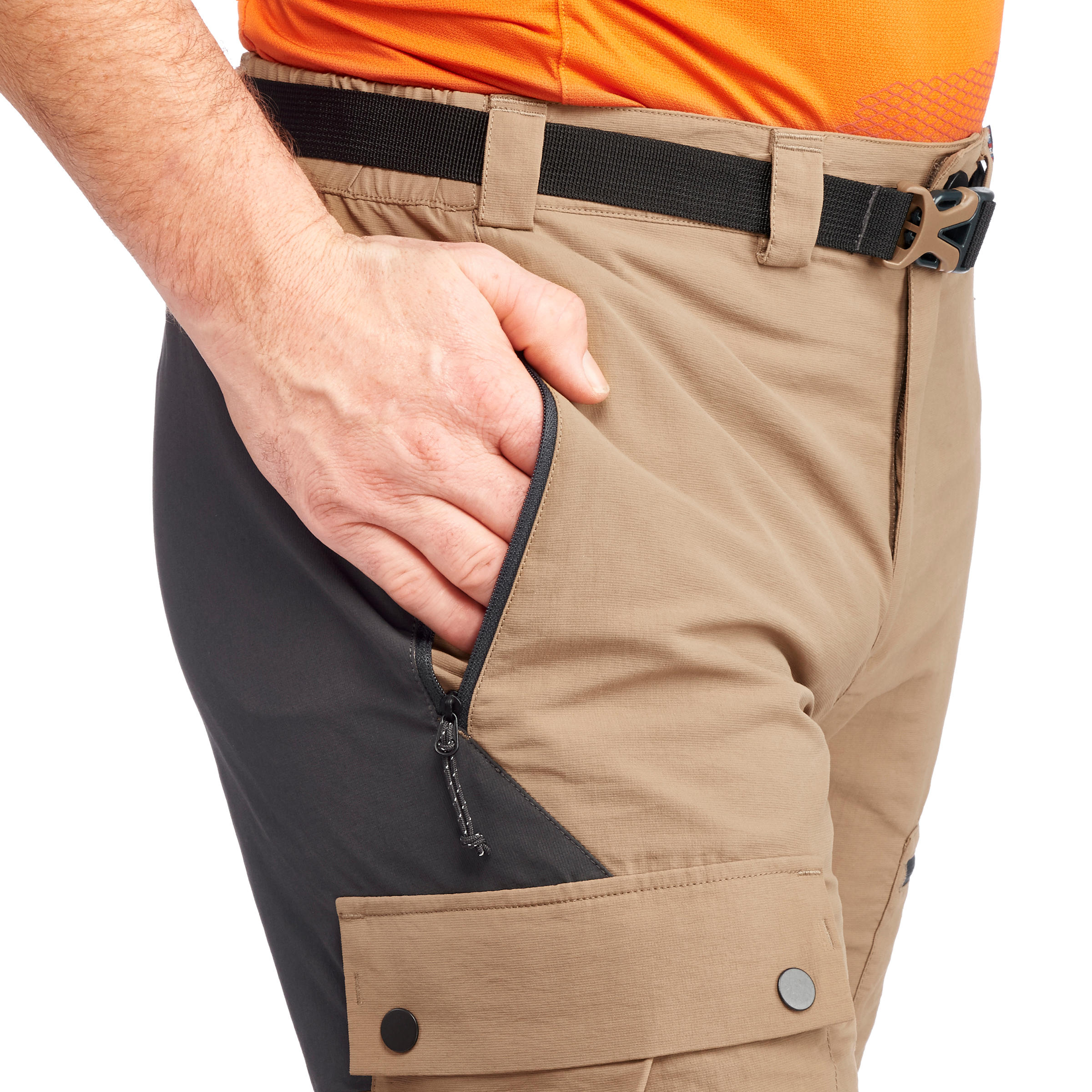

Men’s brown mountain trekking shorts TREK500