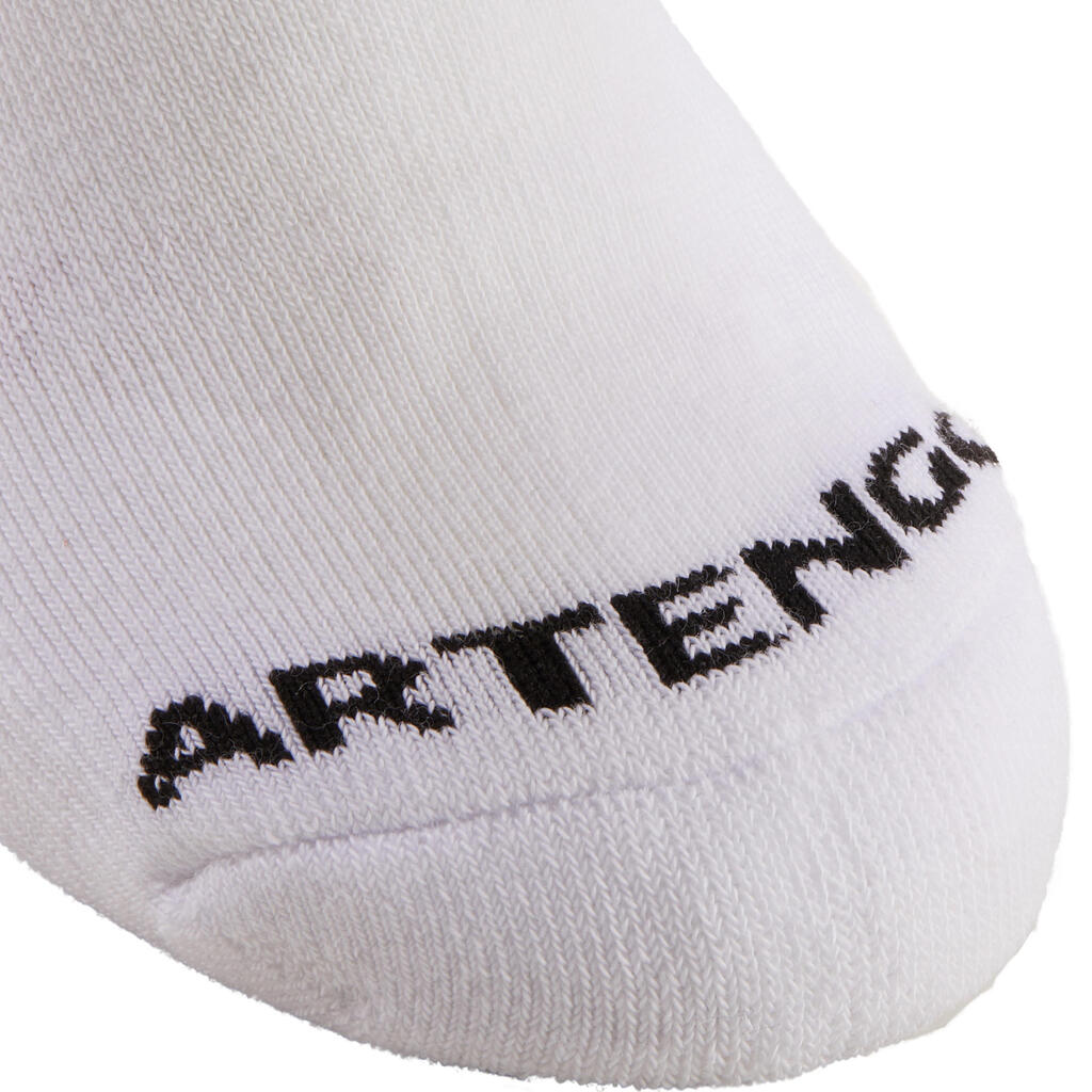 CALCETINES MEDIOS TENIS Niños  ARTENGO  RS 100 PAQ DE 3 BLANCO