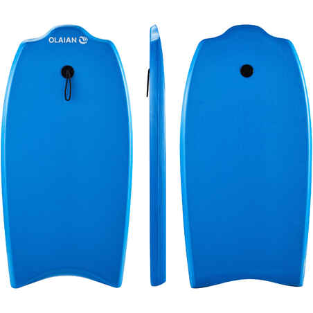 Bodyboard 100 bleu 1er prix technique enfant 6-12 ans 35" + leash