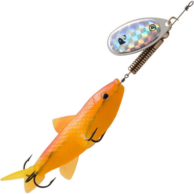 CUCHARILLA GIRATORIA CON GOBIO WETA FISH Nº4 FLUO