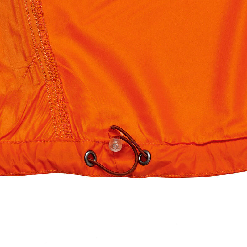 Veste coupe vent de randonnée rapide Homme FH500 Helium wind Orange