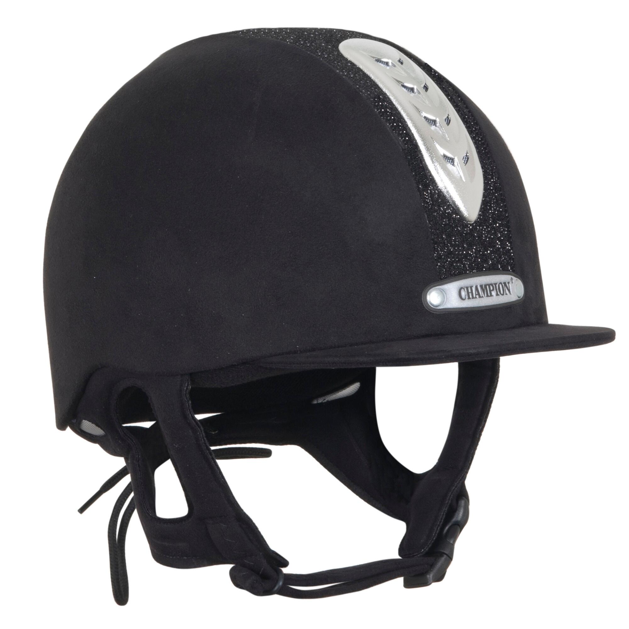 Photos - Protective Gear Set CHAMPION Junior X-air Dazzle Plus Riding Hat Black 