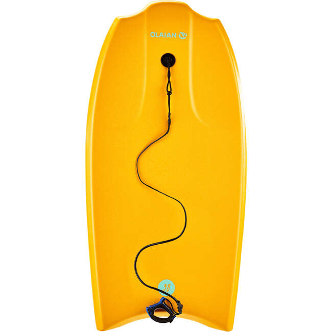 Prancha de Bodyboard 100 1m451m65 38" com Placa e Leash Laranja RADBUG
