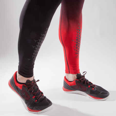 Men's Cross Training Leggings - Black/Red