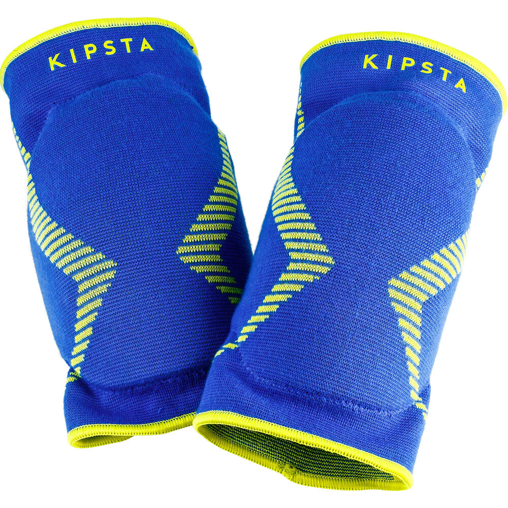 knee pad v500 bleu jaune
