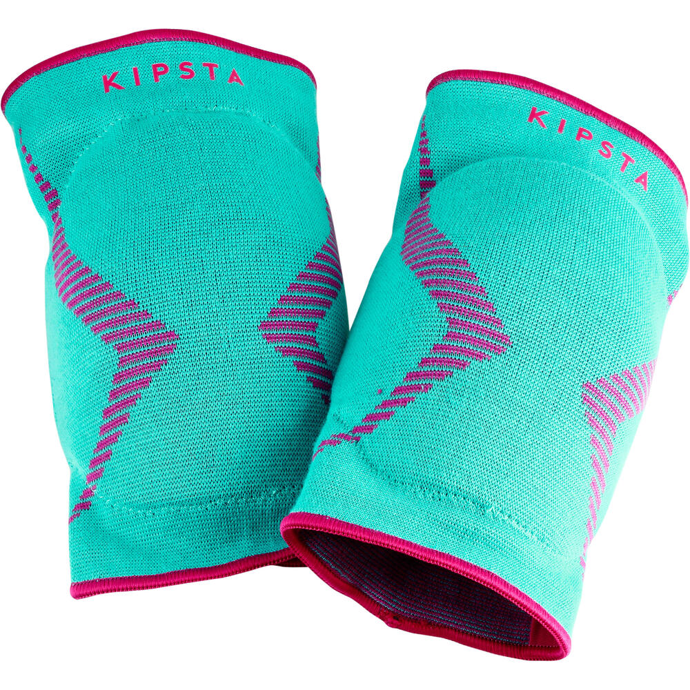 knee pad v500 turquoise rose