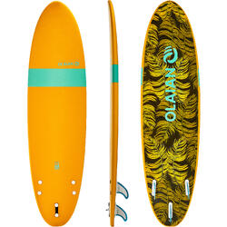 Planche de surf en mousse 7' 100. Livrée avec 1 leash et 3 ailerons.