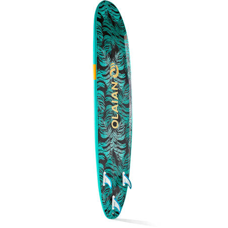 Foam Surfboard 100 8'. Supplied with 1 leash and 3 fins.