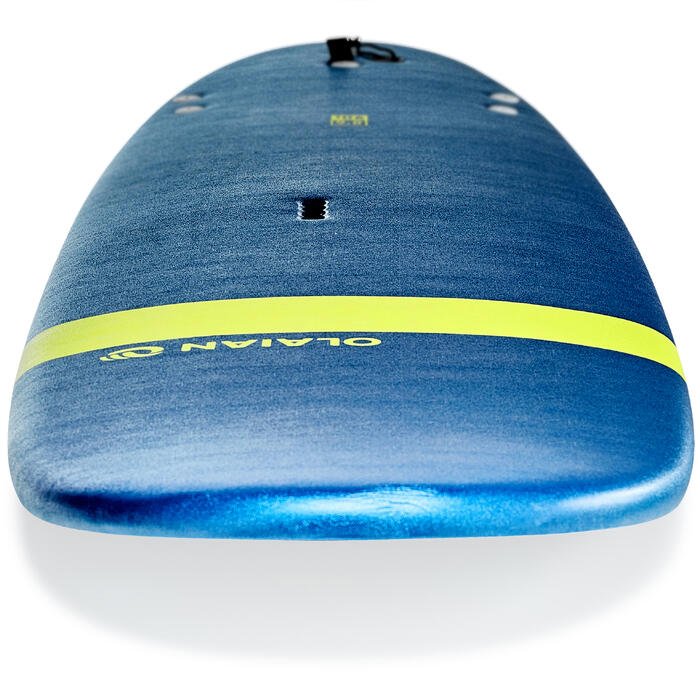 Olaian Foam surfboard 8'6" 100. Geleverd met een leash en 3 vinnen