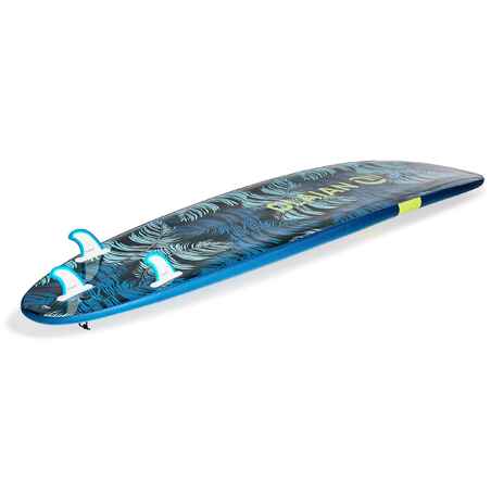 100 Foam Surfboard 8'6". Supplied with a leash and three fins.