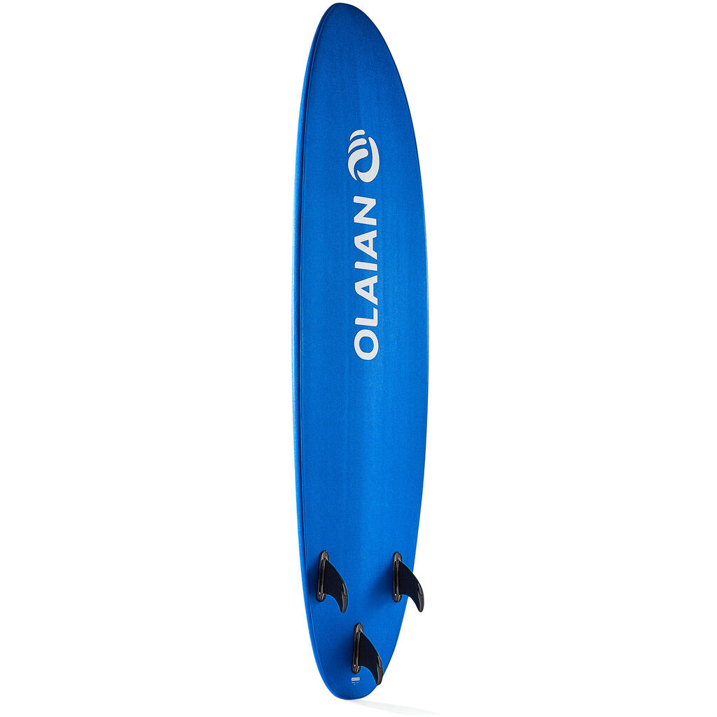 Olaian 100, 7' Foam Surfboard with Leash and 3 Fins