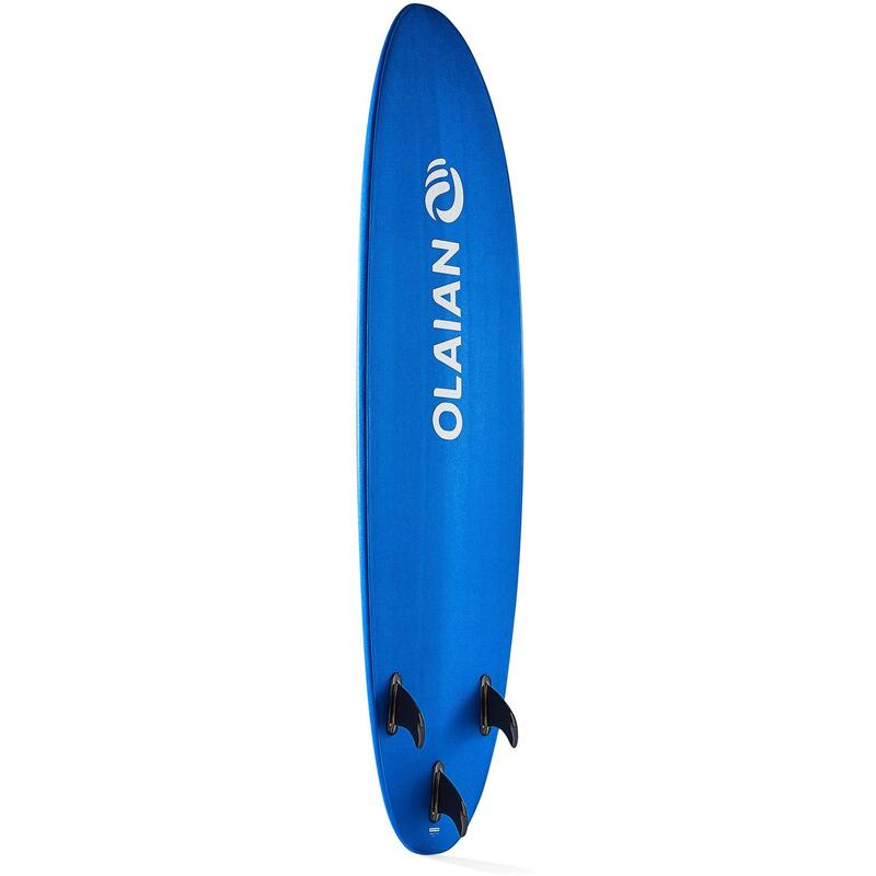 Tavola surf soft 100 PB 7' con leash e 3 pinne