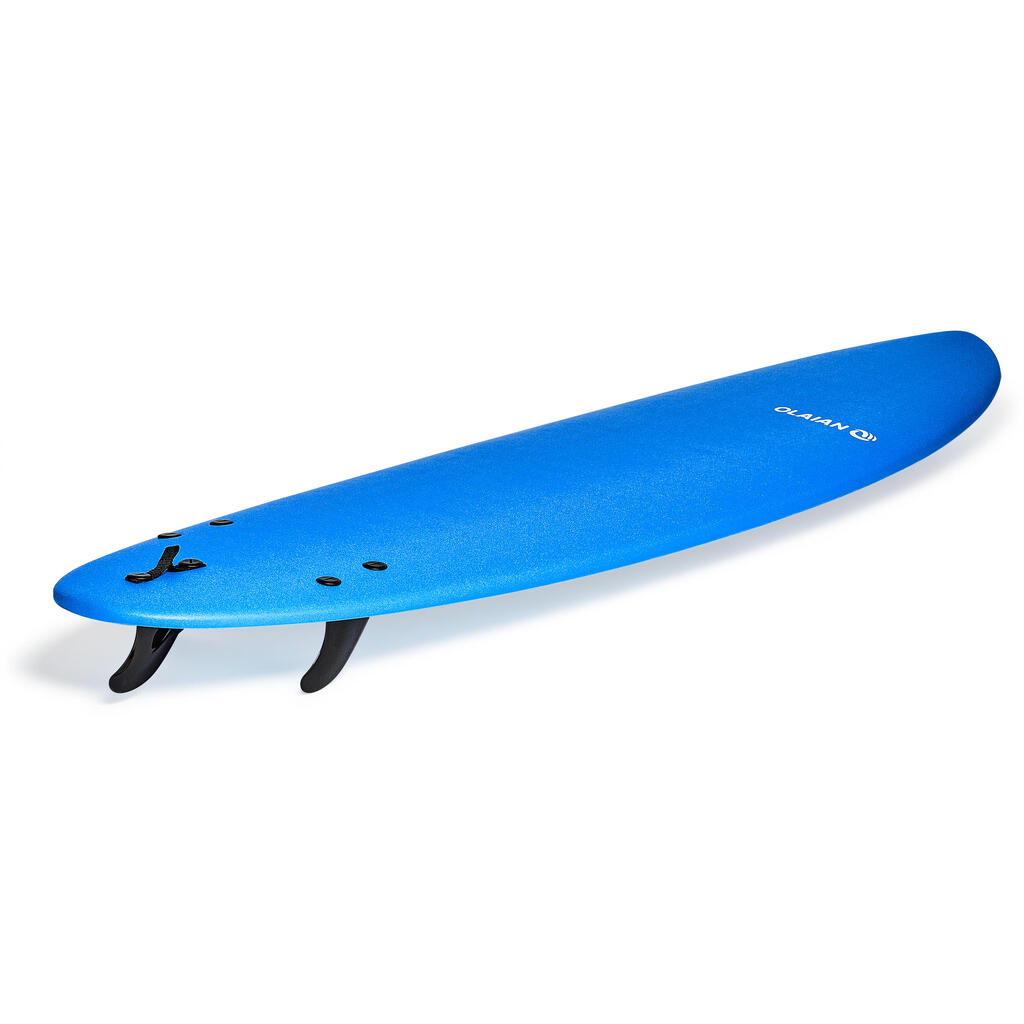 Olaian 100, 7' Foam Surfboard with Leash and 3 Fins