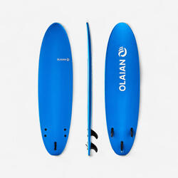 Tavola surf soft 100 PB 7' con leash e 3 pinne