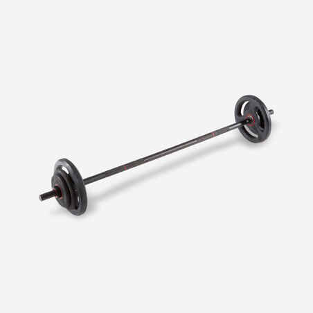 Kit de barra/pesas de musculación de 20 kg 1.30 m 28 mm Pump - Decathlon