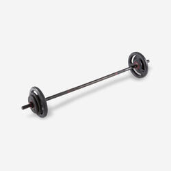 Kit Barra/Pesas Musculación 20 kg 1,30 m 28 mm