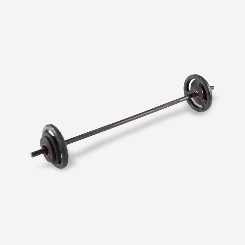 Kit bodybuilding PUMP 20 kg bilanciere e pesi 1,30m 28mm