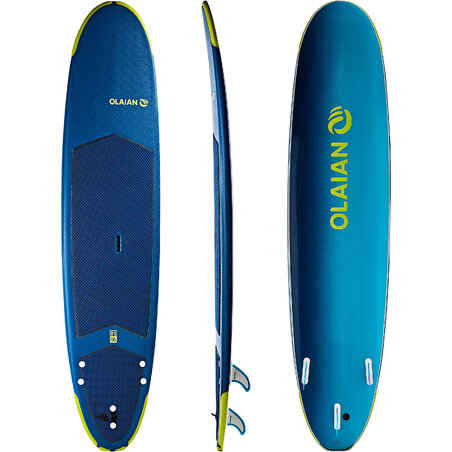Penová surfovacia doska 500 8'6"  s leashom a 3 plutvičkami