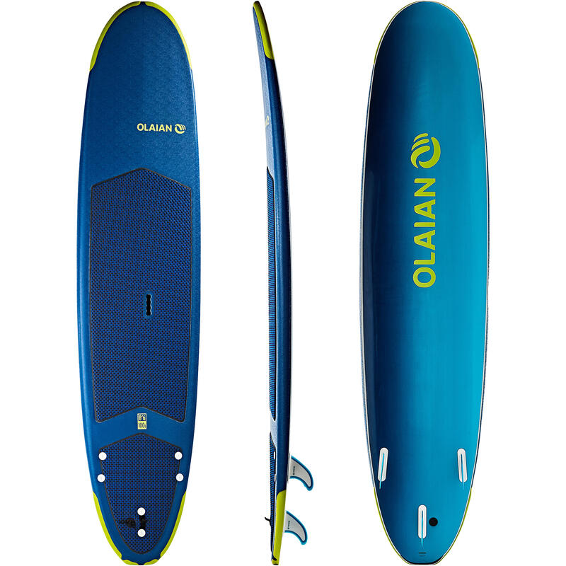 PRODUCTO OCASIÓN: Tabla de Surf Espuma Olaian 500 8’6 + Leash  + Quillas