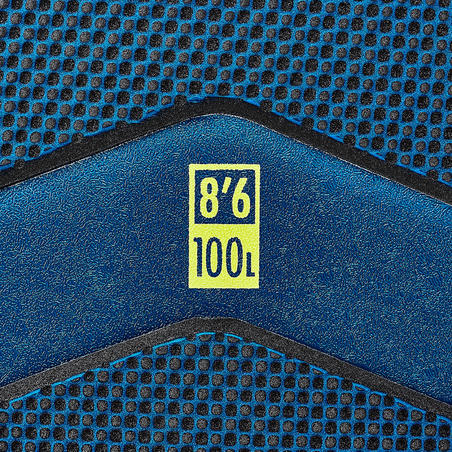 Доска для серфинга Softboard 500 8'6" .В комплект входят лиш и 3 плавника.