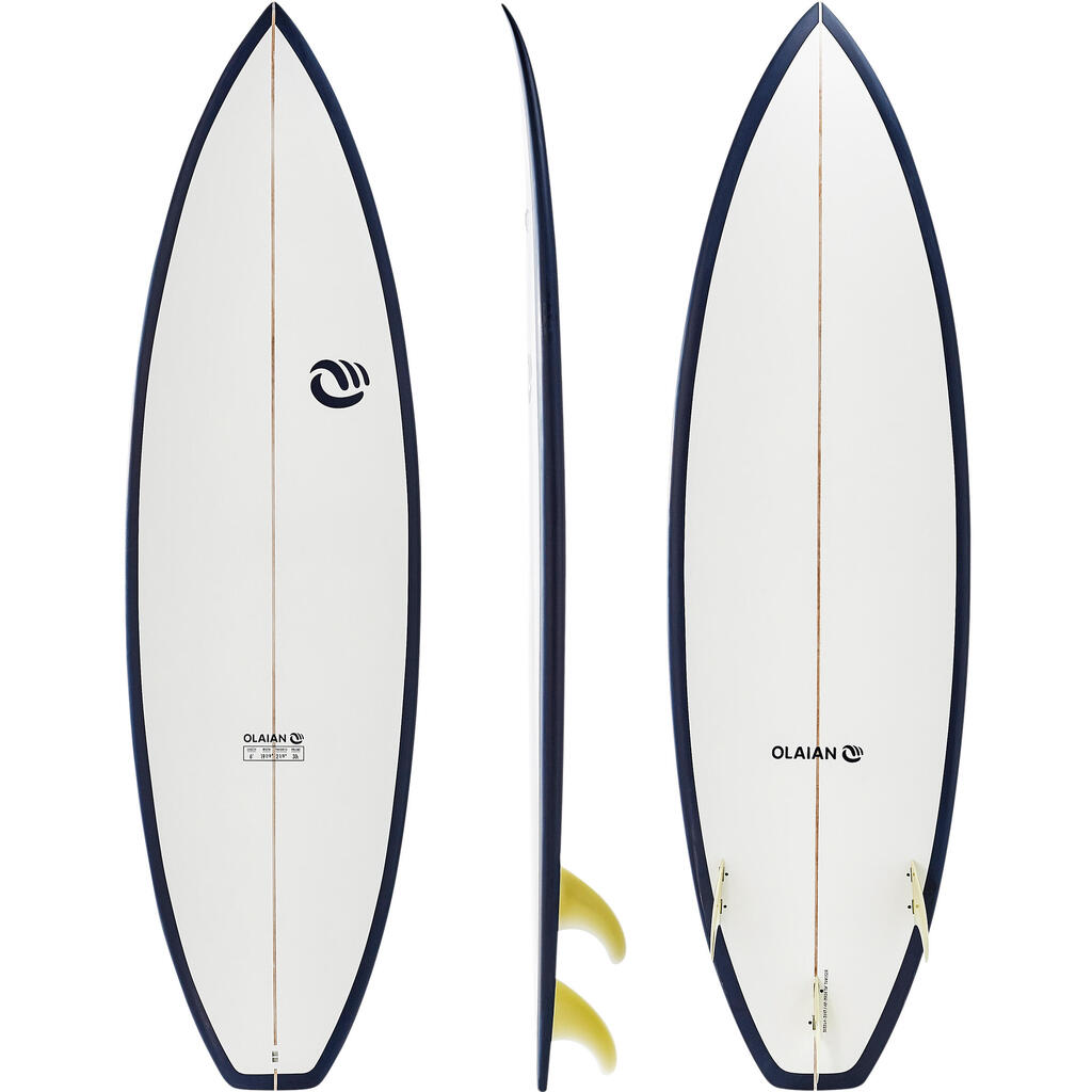 Surfboard 900 Hardboard 6' Shortboard 30L mit 3 Finnen