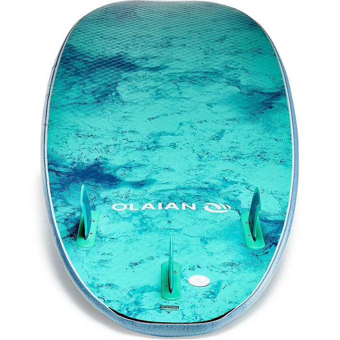 Tabla Surf Espuma Shortboard Olaian 900 7' Adulto Azul Gris Estampado