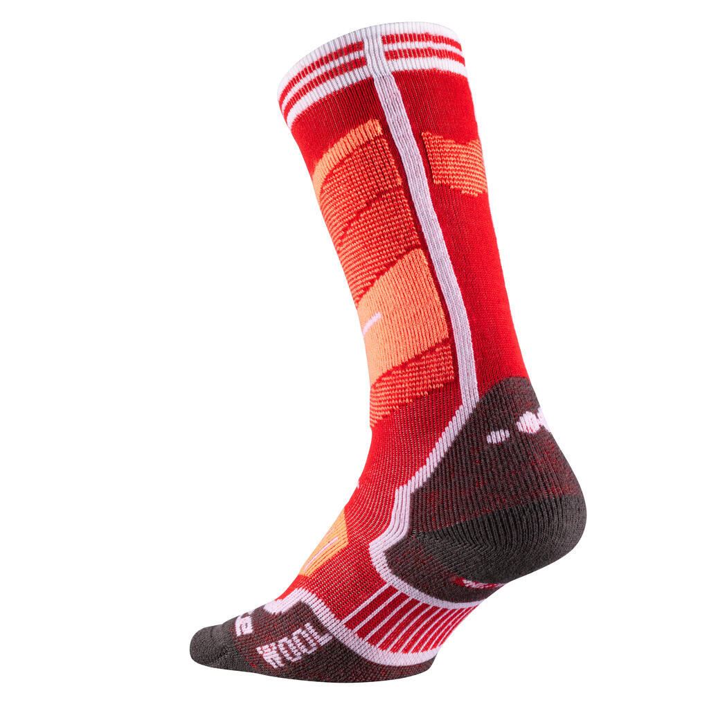 CHILDREN'S SKIING SOCKS 300 RED