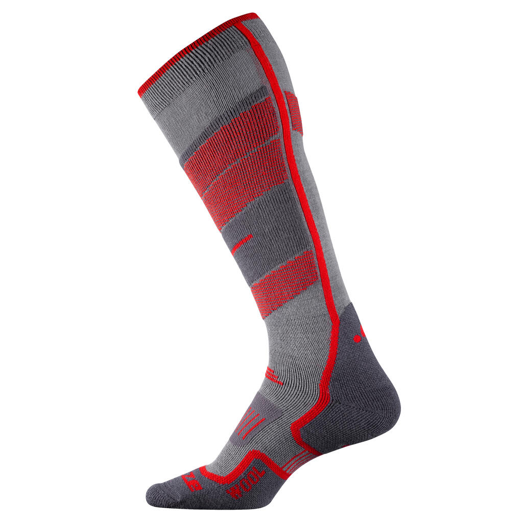 Adult Ski Socks 300 Blue Yellow
