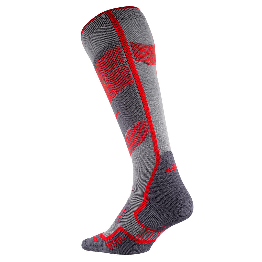 Adult Ski Socks 300 Blue Yellow