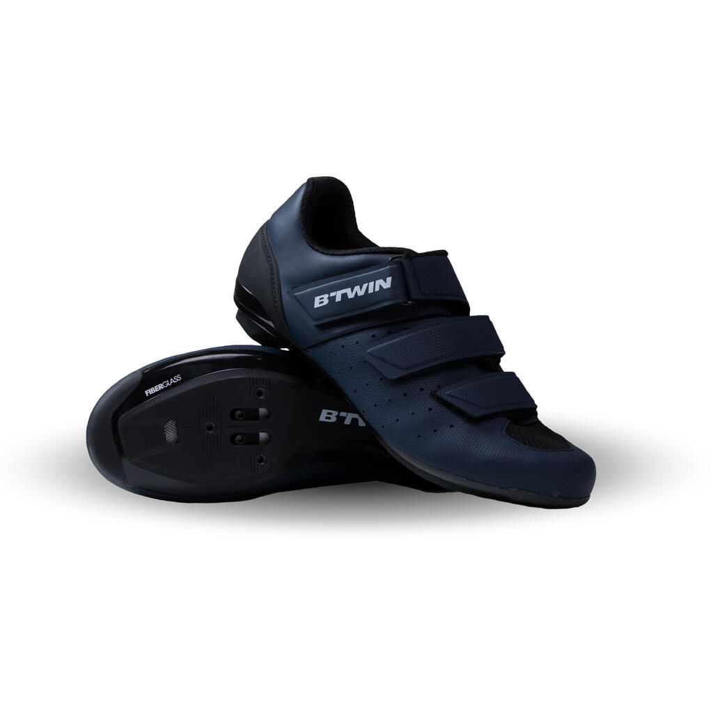 Fahrradschuhe Rennrad RR 500 marineblau