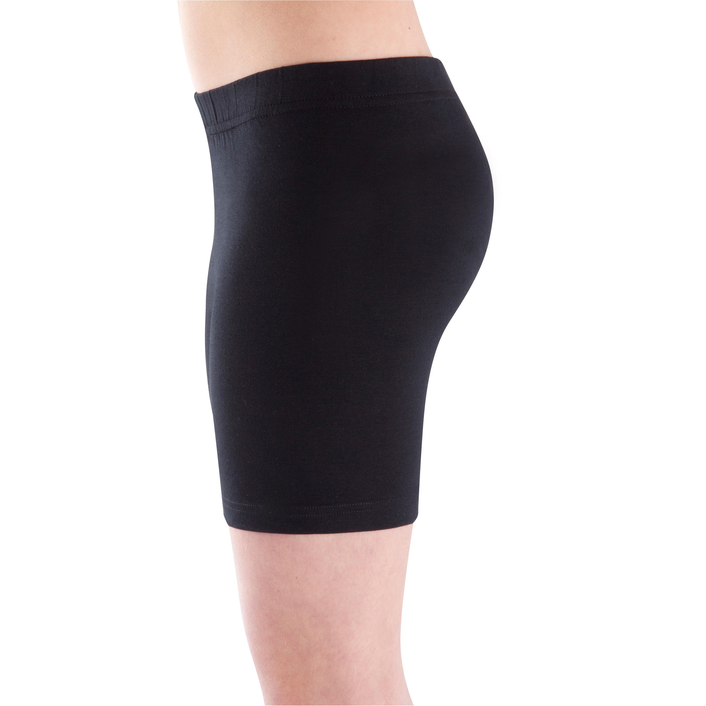 100 Girls' Gym Shorts - Black 5/8