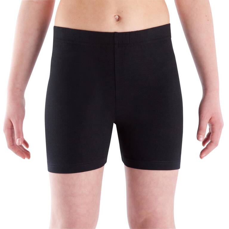 100 Girls' Gym Shorts - Black