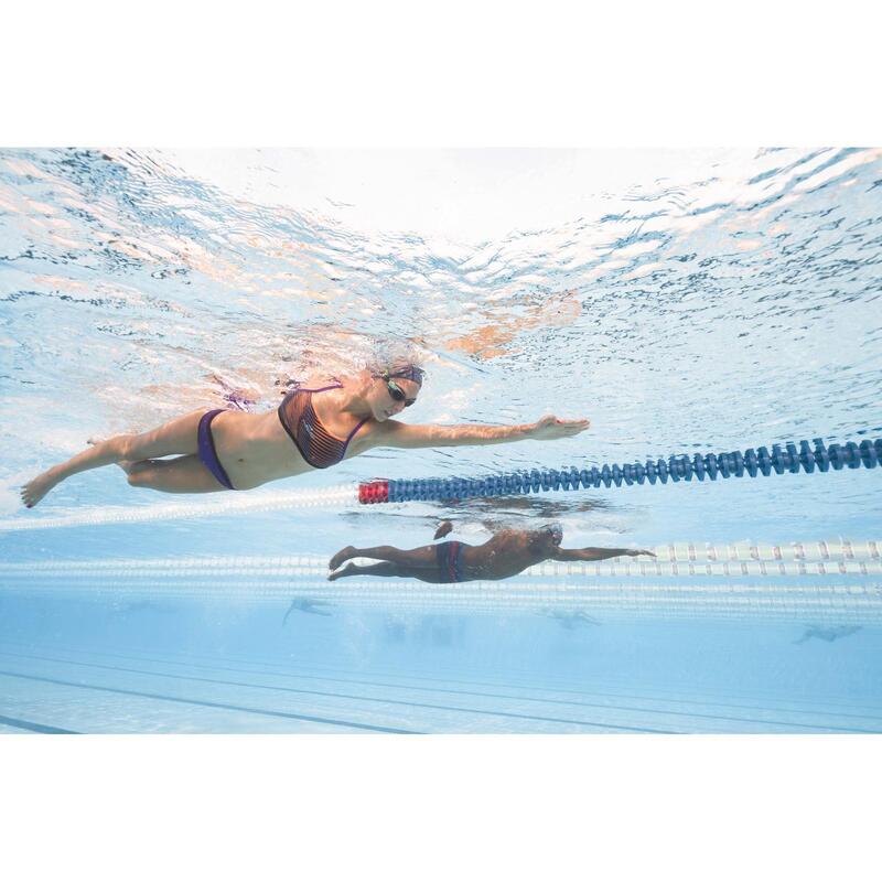 Braguita de bikini de natación mujer resistente al cloro Jade Violeta Negro 